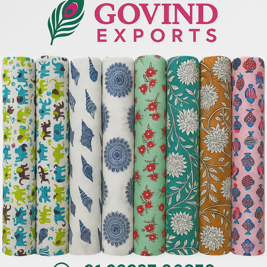 Indian Hand Block Prints Fabric